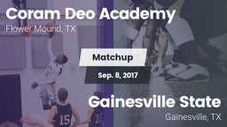 Matchup: Coram Deo Academy vs. Gainesville State  2016