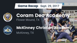 Recap: Coram Deo Academy  vs. McKinney Christian Academy 2017