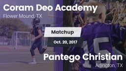 Matchup: Coram Deo Academy vs. Pantego Christian  2017
