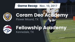 Recap: Coram Deo Academy  vs. Fellowship Academy 2017
