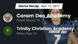 Recap: Coram Deo Academy  vs. Trinity Christian Academy 2017