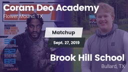 Matchup: Coram Deo Academy vs. Brook Hill School 2019