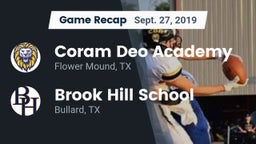 Recap: Coram Deo Academy  vs. Brook Hill School 2019