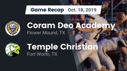 Recap: Coram Deo Academy  vs. Temple Christian  2019