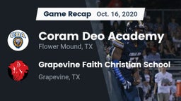 Recap: Coram Deo Academy  vs. Grapevine Faith Christian School 2020