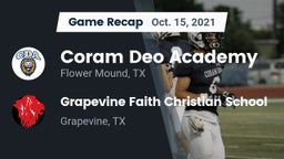 Recap: Coram Deo Academy  vs. Grapevine Faith Christian School 2021