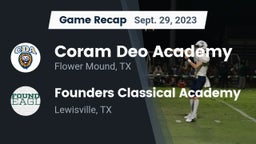 Recap: Coram Deo Academy  vs. Founders Classical Academy  2023