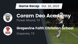 Recap: Coram Deo Academy  vs. Grapevine Faith Christian School 2023