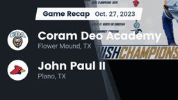 Recap: Coram Deo Academy  vs. John Paul II  2023
