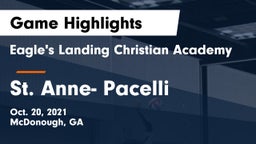 Eagle's Landing Christian Academy  vs St. Anne- Pacelli Game Highlights - Oct. 20, 2021