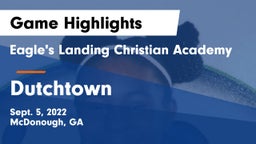 Eagle's Landing Christian Academy  vs Dutchtown  Game Highlights - Sept. 5, 2022