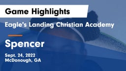 Eagle's Landing Christian Academy  vs Spencer  Game Highlights - Sept. 24, 2022