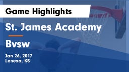 St. James Academy  vs Bvsw Game Highlights - Jan 26, 2017