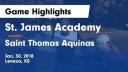 St. James Academy  vs Saint Thomas Aquinas  Game Highlights - Jan. 30, 2018