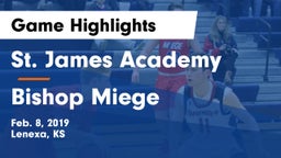 St. James Academy  vs Bishop Miege  Game Highlights - Feb. 8, 2019