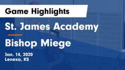 St. James Academy  vs Bishop Miege  Game Highlights - Jan. 14, 2020
