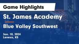 St. James Academy  vs Blue Valley Southwest  Game Highlights - Jan. 10, 2024
