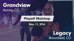 Matchup: Grandview High vs. Legacy   2016