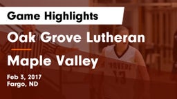 Oak Grove Lutheran  vs Maple Valley  Game Highlights - Feb 3, 2017