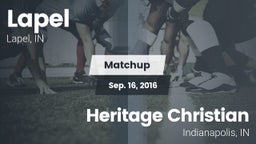 Matchup: Lapel  vs. Heritage Christian  2016