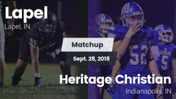 Matchup: Lapel  vs. Heritage Christian  2018