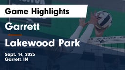 Garrett  vs Lakewood Park  Game Highlights - Sept. 14, 2023