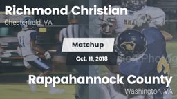 Matchup: Richmond Christian H vs. Rappahannock County  2018