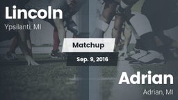 Matchup: Lincoln  vs. Adrian  2016