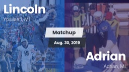 Matchup: Lincoln  vs. Adrian  2019