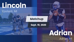 Matchup: Lincoln  vs. Adrian  2020