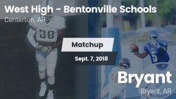 Matchup: West High vs. Bryant  2018