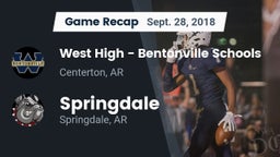 Recap: West High - Bentonville Schools vs. Springdale  2018