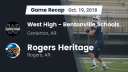 Recap: West High - Bentonville Schools vs. Rogers Heritage  2018