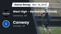 Recap: West High - Bentonville Schools vs. Conway  2018