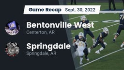 Recap: Bentonville West  vs. Springdale  2022