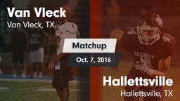 Matchup: Van Vleck High vs. Hallettsville  2016