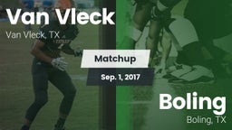 Matchup: Van Vleck High vs. Boling  2017