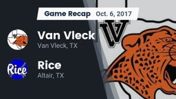 Recap: Van Vleck  vs. Rice  2017