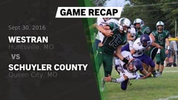 Recap: Westran  vs. Schuyler County 2016
