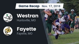 Recap: Westran  vs. Fayette  2018