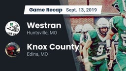 Recap: Westran  vs. Knox County  2019