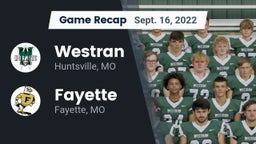 Recap: Westran  vs. Fayette  2022