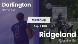 Matchup: Darlington High vs. Ridgeland  2017