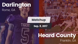 Matchup: Darlington High vs. Heard County  2017