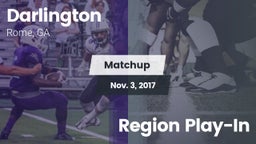 Matchup: Darlington High vs. Region Play-In 2017