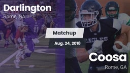 Matchup: Darlington High vs. Coosa  2018