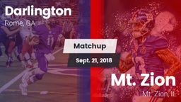 Matchup: Darlington High vs. Mt. Zion  2018