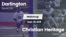 Matchup: Darlington High vs. Christian Heritage  2018