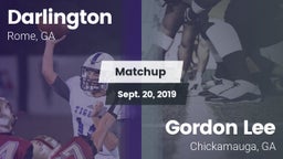 Matchup: Darlington High vs. Gordon Lee  2019