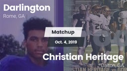 Matchup: Darlington High vs. Christian Heritage  2019